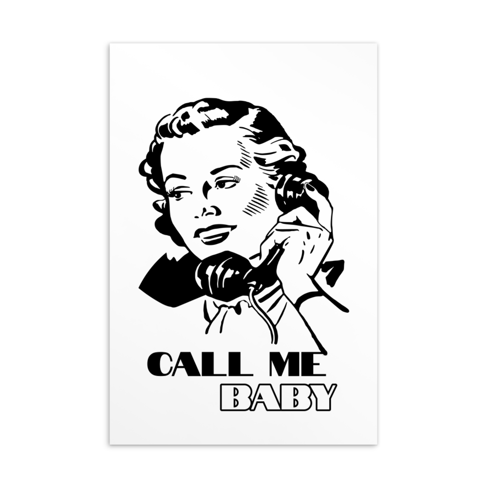 Postkarte Call me baby